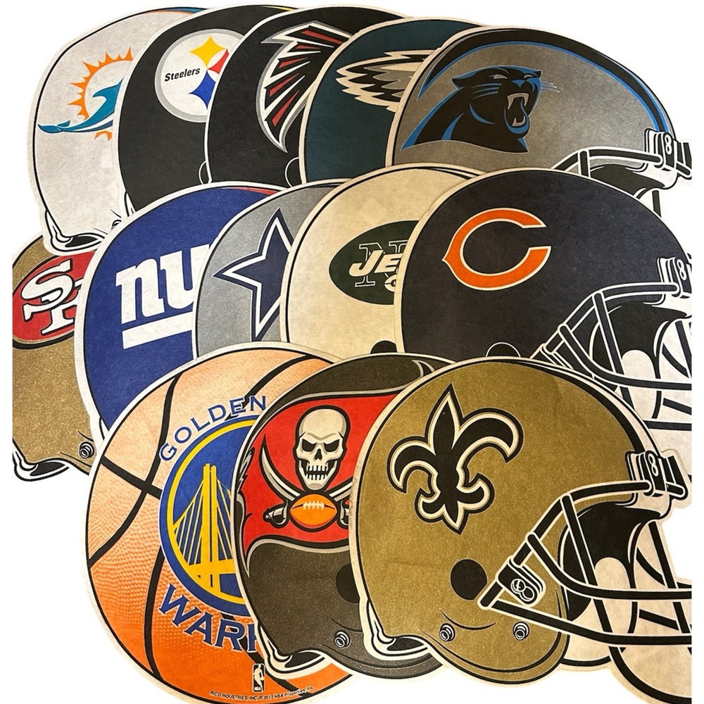 NFL and NBA Team Logo Helmet Rugs ( 13 total)